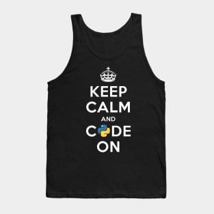 Keep Calm and Code on for Python Developers Tank Top